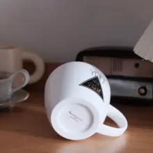 北欧風 大容量 陶器製マグカップ【デザイン性抜群・コーヒー・朝食用】
