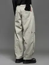 高品質復古工装パンツ【ウォッシュ加工・ビジネススタイル・ワイドレッグ・ゆったりシルエット】