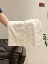 白のチェック柄透かし編みラウンドネックニットベスト【レディース・フィット感あり・夏用】
