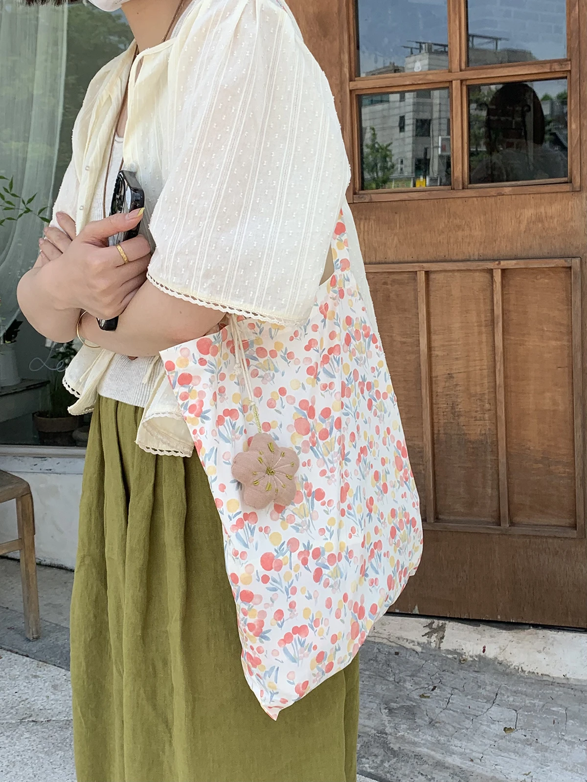 ショルダーバッグ 女性 日常向き レトロ風 コットンキャンバス