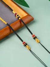 伝統的な中式金色ロックペンダント【手織りの紐・如意ロック・錦鯉アクセサリー】（セットアップ対応）