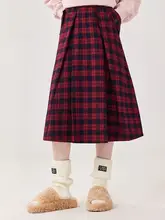 クラシックなチェック柄のハイウエストスカート【秋冬季・アカデミックスタイル・立体裁剪】