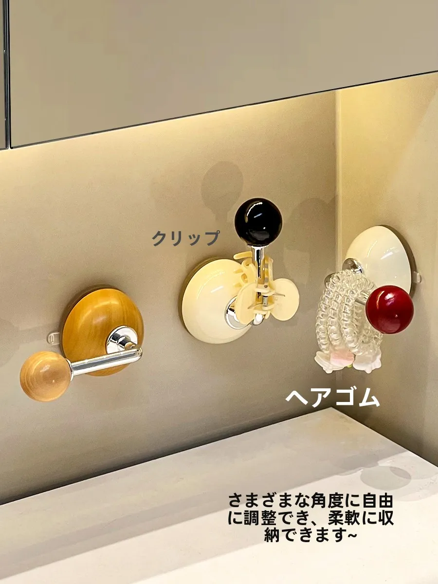 吸盤付きヘアゴムフック：ブラ垂れ防止に最適な壁掛け収納の実用性と仕組み