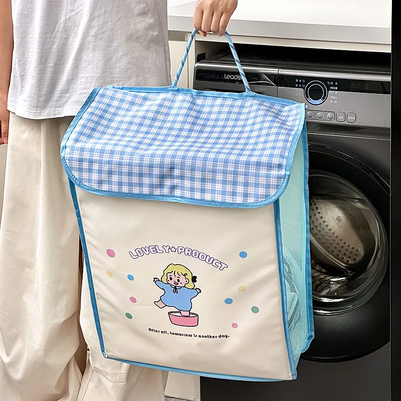布製衣類収納バスケット：壁掛け・防水・折りたたみ式で効率的な収納を実現