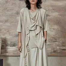 半袖Tシャツ レディース アシンメトリー デザイン 2WAY ルーズ オーバーサイズ トップス「SUNYVONNE」