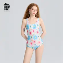 BUNNYBUMS 女性用 高級感あふれるワンピース水着【胸パッド付き・防塩素対応・温泉に最適】