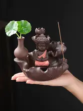 創造的な小花器【禅スタイル・倒流香炉・陶器の小僧さん】