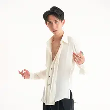 男性用ラテンダンス上着【舞台パフォーマンス・プロ仕様・新作】