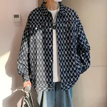 春秋用 韓国風プリントカジュアルジャケット【ゆったりフィット・ストリートスタイル】
