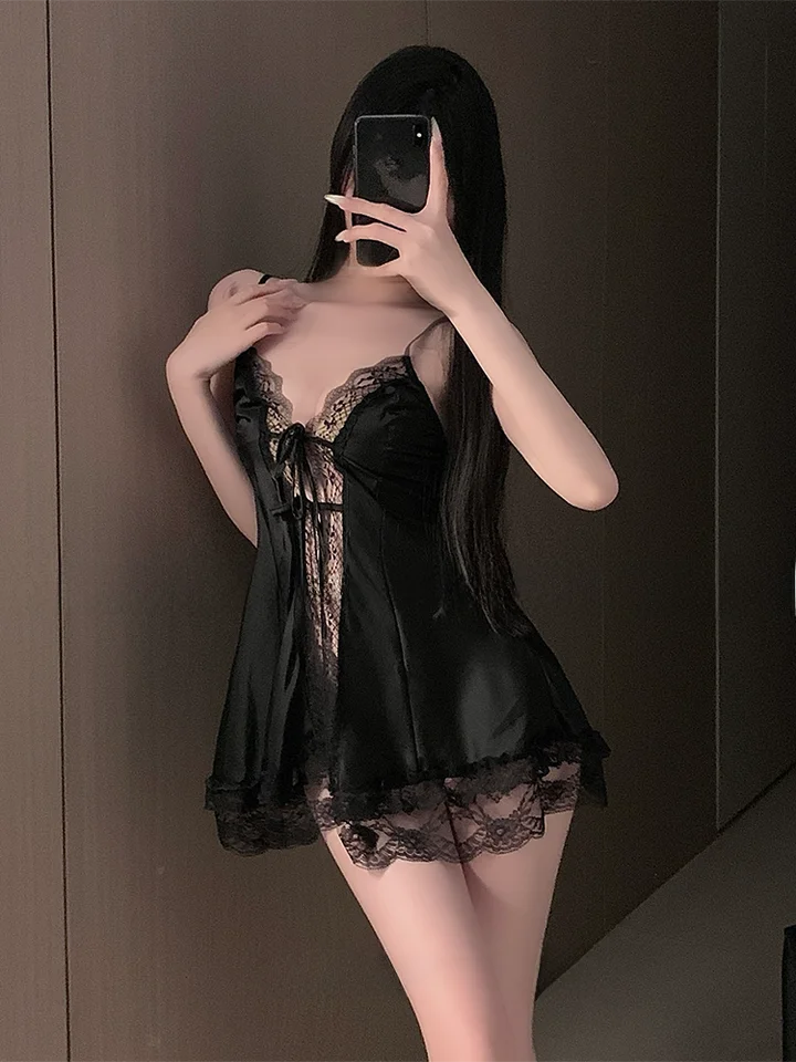 セクシーなレース パジャマ 女性サスペンダーナイトドレス