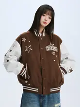 星柄デザインのボンバージャケット【アメリカンカジュアル・ユニセックス】