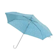 アルミ合金製三つ折り傘【軽量150g・UVカット・水玉模様・夏用・晴雨兼用】