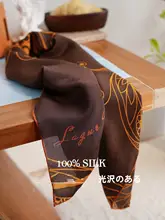 春の雀鳥デザイン シルク製スカーフギフトボックス【上質な小方巾・母の日プレゼントに最適】