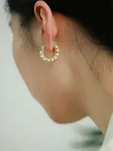 天然淡水パールイヤリング【ファッション・小型デザイン・上品な雰囲気】