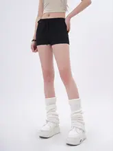 高腰タイトフィット ブラックショートパンツ【レディース・ヨガ・カジュアル・夏用】