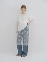 透け感レースのハーフスカート【重ね着に最適】