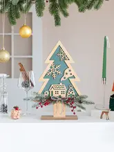 デスクトップ クリスマス 装飾品 ツリーオーナメント 雪の結晶 創造的なシーン 構成 小さなギフト 撮影プロップ