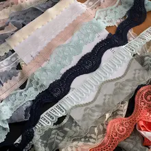 カラフルな肌触りの良いストレッチレーストリム【DIY手作り用・衣服やヘアアクセサリー・インナー装飾】