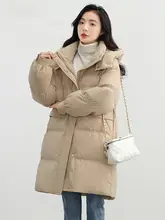 女性用中長丈ダウンコート【フード付き・極上の柔らかさ・スタイリッシュデザイン】