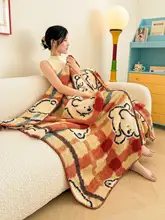 かわいい犬のデザインの毛布【オフィス用・お昼寝ふとん・ソファカバー】