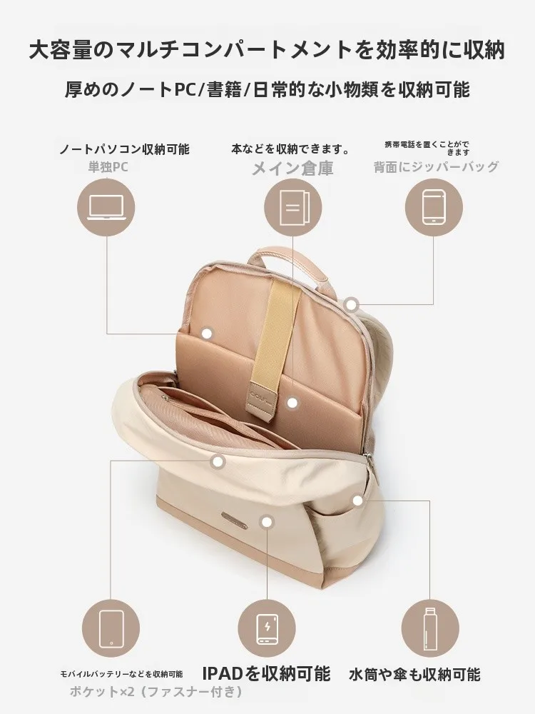 大容量リュックサック：女性用旅行向けパソコン収納モデルの実用性と性能解析