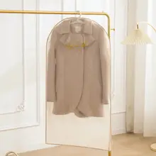 通気性のあるオーガンジー衣服カバー【透明・全封閉ファスナー・ハンガー掛け式】