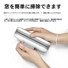 強力マグネット付き2層構造 高層ビル用窓掃除ツール【両面クリーニングブラシ】