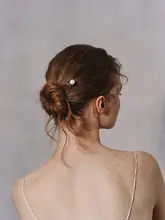 新中式デザインのパール飾りU型ヘアピン【丸子頭用・ヘアアクセサリー】