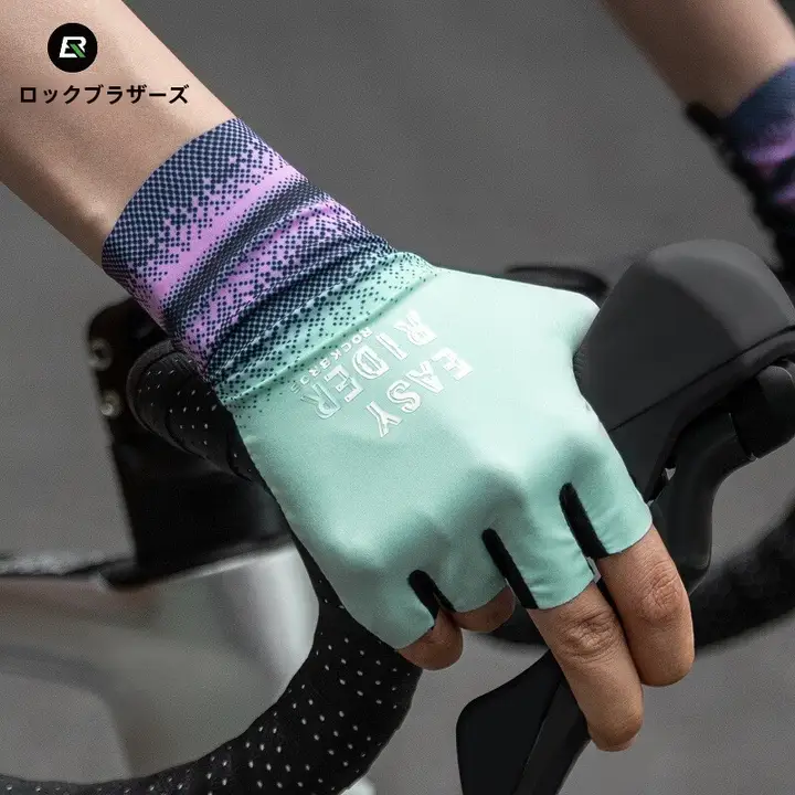 女性用UVカットサイクリンググローブ【ハーフフィンガー・ロード・マウンテンバイク用】