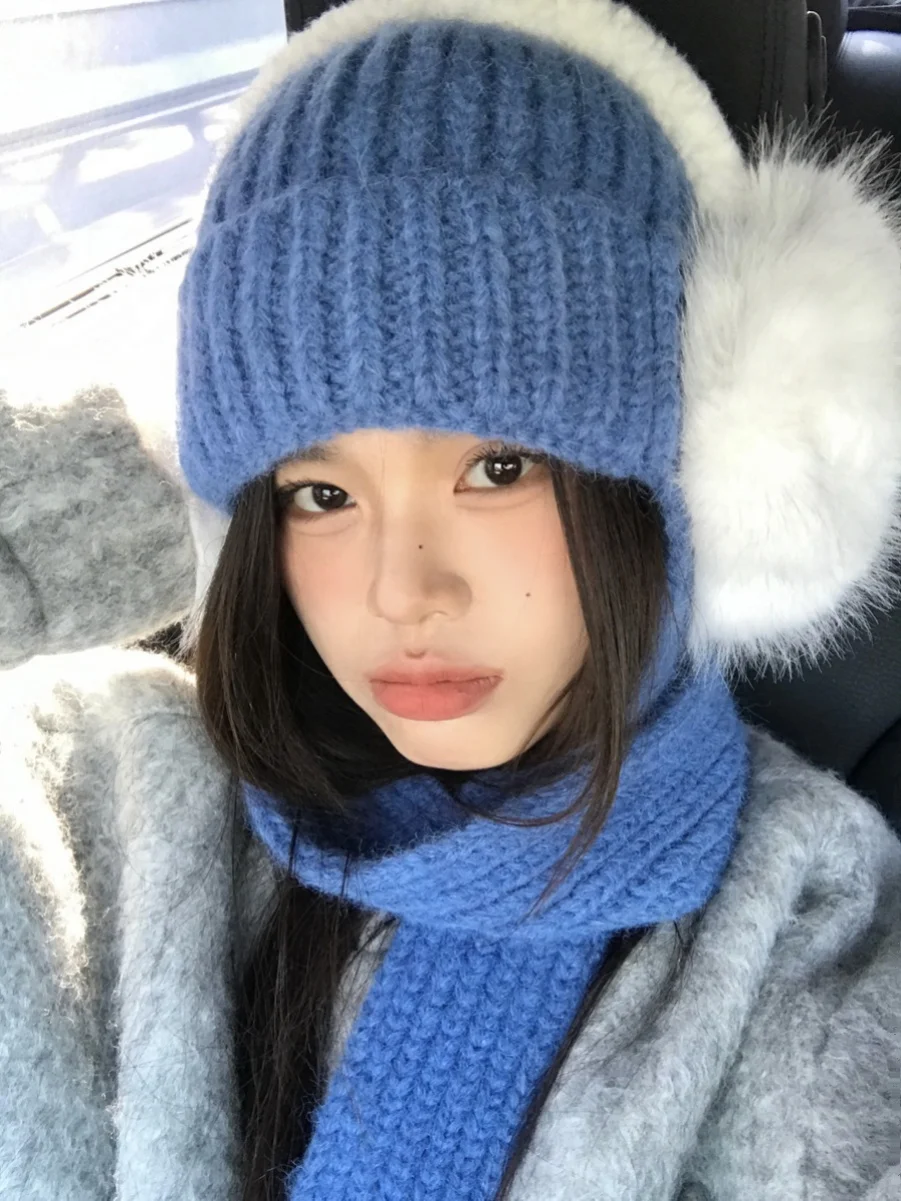 冬用仿貂毛防寒耳あて：折りたたみ設計で通勤・散歩に最適な使い勝手