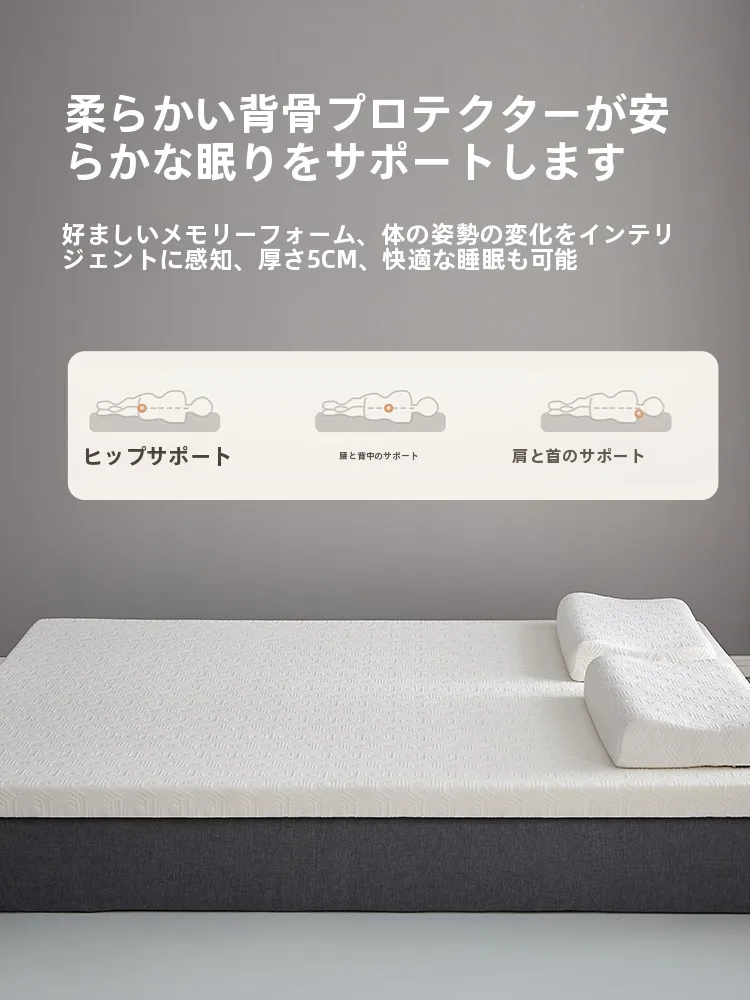 シングルベッド用マットレス：90×200cmサイズの厚手メモリーフォームマットレスの実用性と設置ガイド