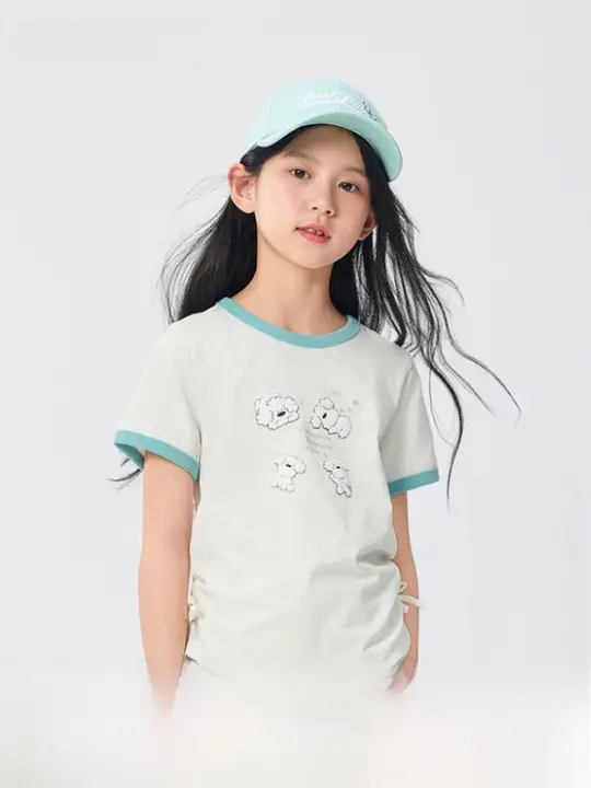 半袖Tシャツ キッズ ガールズ プリント 薄手 速乾 接触冷感 夏 「Balabala」