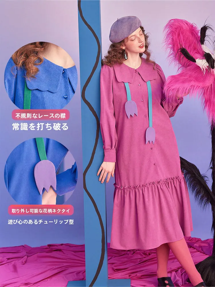 シャツワンピース バインドデザイン ロング丈 ゆったりシルエットの特徴と実用性