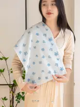 小花柄の純綿タオル【柔らかい・吸水性あり・家庭用】