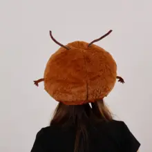 かわいいカートゥーンデザインの毛羽立ちマットなゴキブリ頭巾【コスプレ・撮影用・ユニークな小道具】