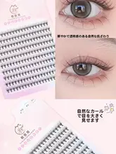 10Dフェイクまつげ 自然なボリュームのシングルクラスターボリュームまつげ