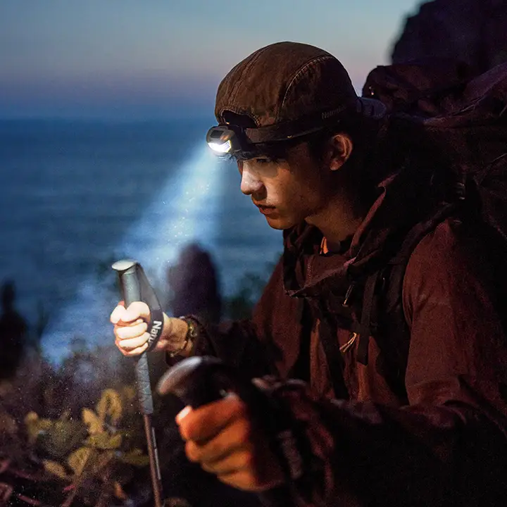 超高輝度軽量防水 LEDヘッドライト【登山・アウトドア・夜釣り用】