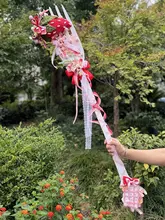 大きなストロベリーフォーク【六芒星デザイン・ロリータ風・可愛い撮影用】
