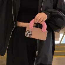 マグネット吸着式ハンドストラップ付きスマホケース【高級感あふれるデザイン・iPhone対応】