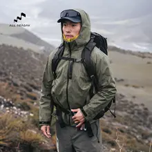 軽量防水ハードシェル登山ジャケット【男性用・アウトドア・日帰りハイキング対応】
