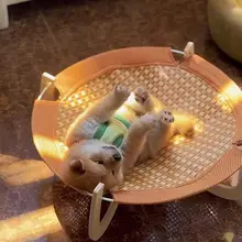 通年使用可能な猫用ハンモックベッド【通気性・取り外し洗濯可・犬用にも対応】（セットアップ対応）