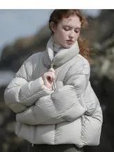 デザイン性に優れたダックダウンショートコート【女性用・白鹅绒・カジュアルスタイル】