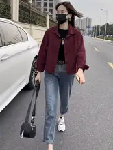 女性用 春秋用 デニムジャケット【ショート丈・カジュアルデザイン・小柄向け】