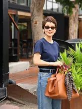高密度ロングパイルコットンTシャツ インナー 春夏 用 レディース 通気性 着心地
