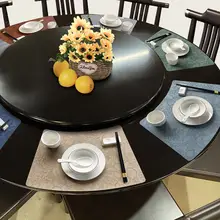 中国風レザー扇形テーブルマット【防油・耐熱・高級感】