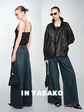 レトロデザインのデニムジャケット【オーバーサイズ・ストレートデニムパンツ】（セットアップ対応）