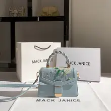 ショルダーバッグ レディース ミニバッグ スクエアバッグ チャイナテイスト 刺繍 花柄 パール 着回し「MackJanice」