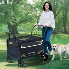 大型犬用 ペットカート【大容量・折りたたみ式・双方向】