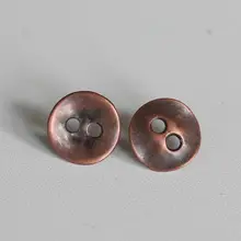 古銅色金属ボタン【12mm・ユニークなデザイン】