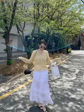 軽やかに仕上げた！ホワイトケーキ風のAラインミディスカート【ウエストゴム・女性用】